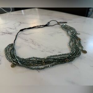 Marlyn Schiff 6-Strand beaded adjustable hamsa and evil eye Necklace
